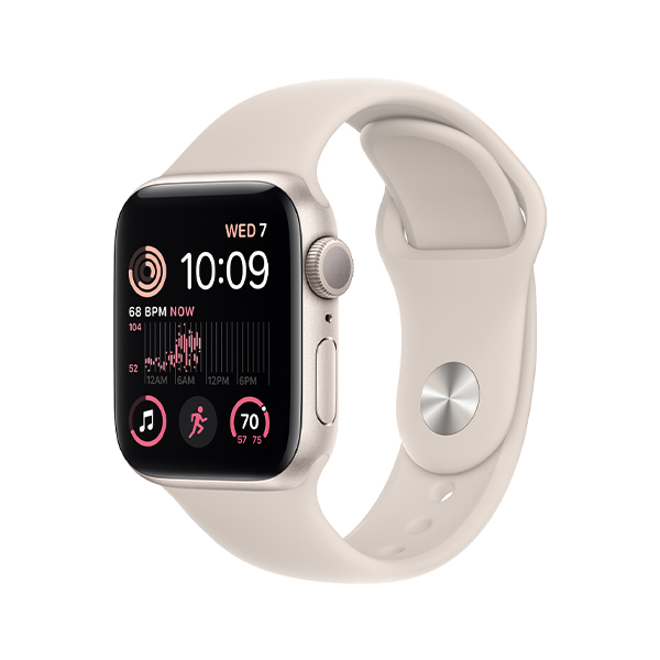 ساعت هوشمند اپل مدل SE 2023 Aluminum 40mm Apple Watch SE 2023 GPS Starlight Aluminum Case Starlight Sport Band - 40mm