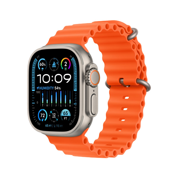 ساعت هوشمند اپل مدل Ultra 2 Ocean Band 49mm Apple Watch Ultra 2 Titanium Case Orange Ocean Band - 49mm