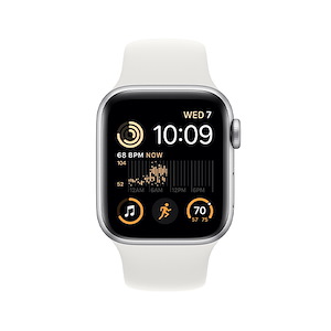 ساعت هوشمند اپل مدل SE 2023 Aluminum 40mm Apple Watch SE 2023 GPS Silver Aluminum Case White Sport Band - 40mm