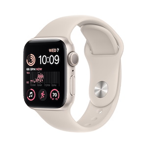 ساعت هوشمند اپل مدل SE 2023 Aluminum 44mm Apple Watch SE 2023 GPS Starlight Aluminum Case Starlight Sport Band - 44mm