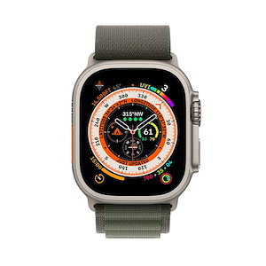 ساعت هوشمند اپل مدل Ultra Alpine Loop 49mm Apple Watch Ultra Titanium 49mm Green Alpine Loop Band Smart Watch