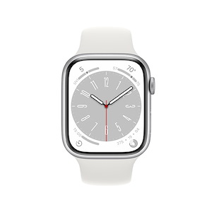 ساعت هوشمند اپل مدل Series 8 Aluminum 41mm Apple Watch Series 8 GPS Silver Aluminum 41mm White Sport Band Smart Watch