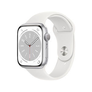 ساعت هوشمند اپل مدل Series 8 Aluminum 41mm Apple Watch Series 8 GPS Silver Aluminum 41mm White Sport Band Smart Watch