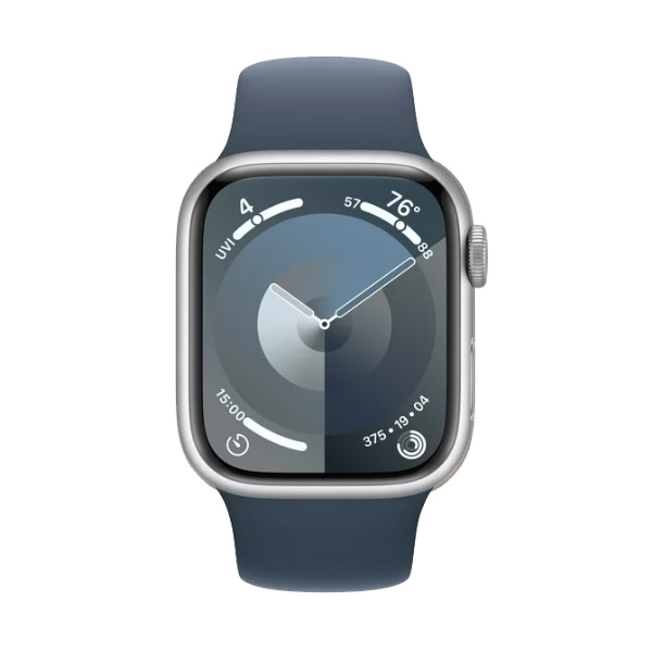 ساعت هوشمند اپل مدل Series 9 Aluminum 45mm Apple Watch Series 9 GPS Silver Aluminum Case 45mm Midnight Sport Band