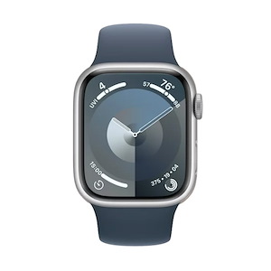 ساعت هوشمند اپل مدل Series 9 Aluminum 45mm Apple Watch Series 9 GPS Silver Aluminum 45mm Midnight Sport Band Smart Watch