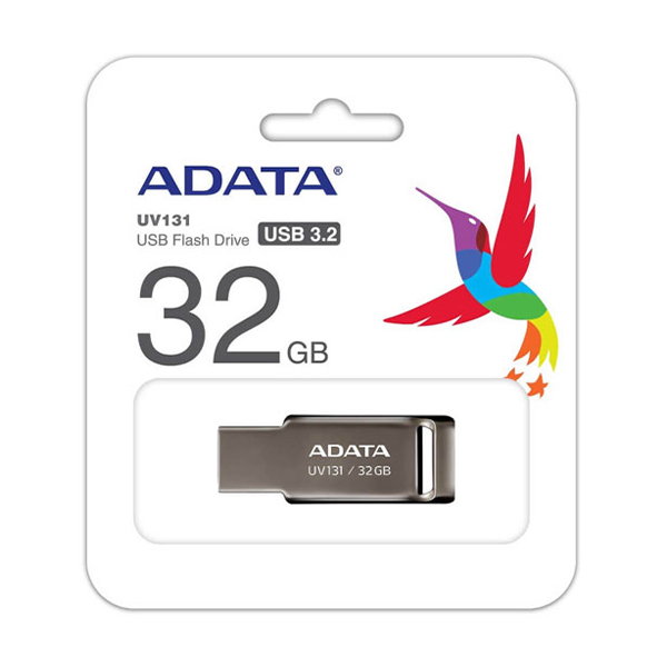 فلش مموری ای‌دیتا مدل UV131 ظرفیت 32 گیگابایت Adata UV131 USB Flash Drive Chromium Grey - 32GB