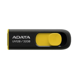 فلش مموری ای‌دیتا مدل UV128 ظرفیت 32 گیگابایت Adata UV128 32GB Black/Yellow USB Flash Drive