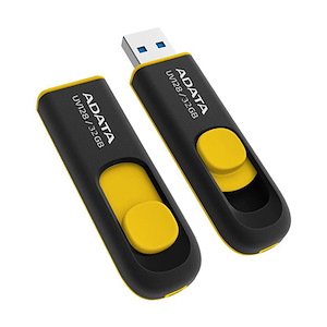 فلش مموری ای‌دیتا مدل UV128 ظرفیت 32 گیگابایت Adata UV128 32GB Black/Yellow USB Flash Drive