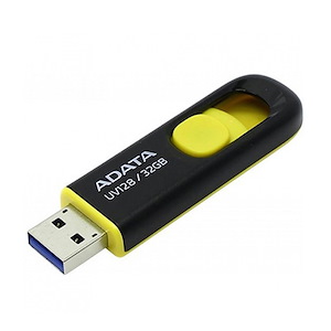 فلش مموری ای‌دیتا مدل UV128 ظرفیت 32 گیگابایت Adata UV128 32GB Black/Yellow USB Flash Drive