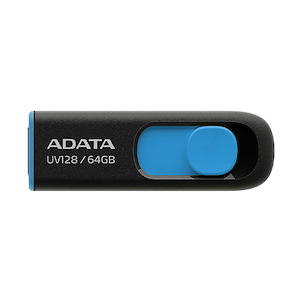 فلش مموری ای‌دیتا مدل UV128 ظرفیت 64 گیگابایت Adata UV128 64GB Black/Blue USB Flash Drive