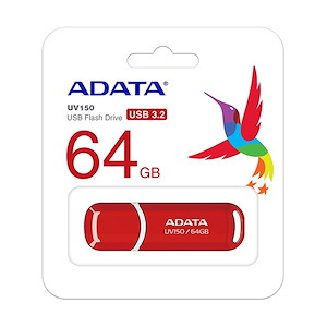 فلش مموری ای‌دیتا مدل UV150 ظرفیت 64 گیگابایت Adata UV150 64GB Red USB Flash Drive