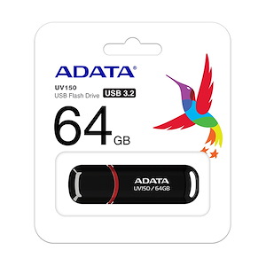 فلش مموری ای‌دیتا مدل UV150 ظرفیت 64 گیگابایت Adata UV150 64GB Black USB Flash Drive