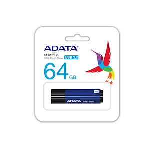 فلش مموری ای‌دیتا مدل S102 Pro ظرفیت 64 گیگابایت Adata S102 Pro 64GB Blue USB Flash Drive