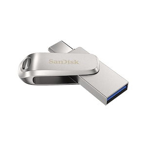 فلش مموری سندیسک مدل Ultra Dual Drive Luxe USB-C ظرفیت 32 گیگابایت SanDisk Ultra Dual Drive Luxe USB-C 32GB Silver USB Flash Drive