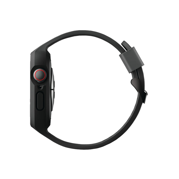 بند یونیک مدل Monos مناسب برای اپل واچ 42/44/45/49 میلی‌متری Uniq Monos Band with Hybrid Protective Case Midnight Black - Apple Watch 45mm