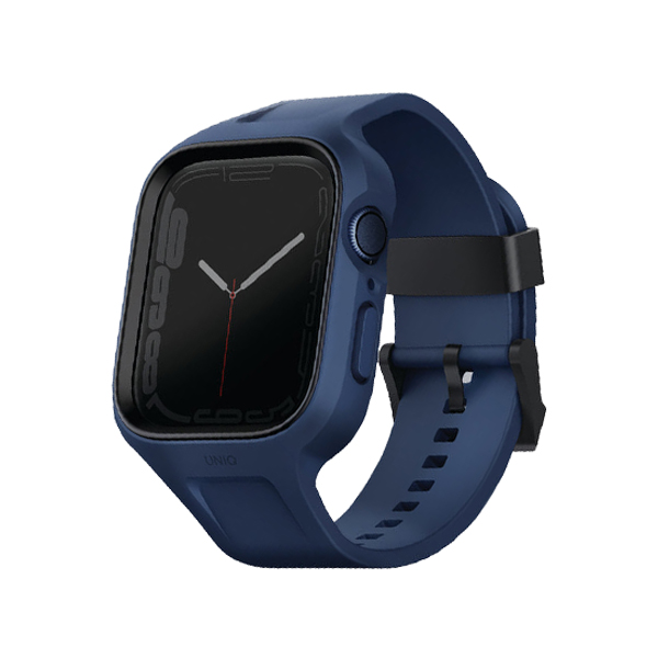 بند یونیک مدل Monos مناسب برای اپل واچ 42/44/45/49 میلی‌متری Uniq Monos Band with Hybrid Protective Case Marine Blue - Apple Watch 45mm