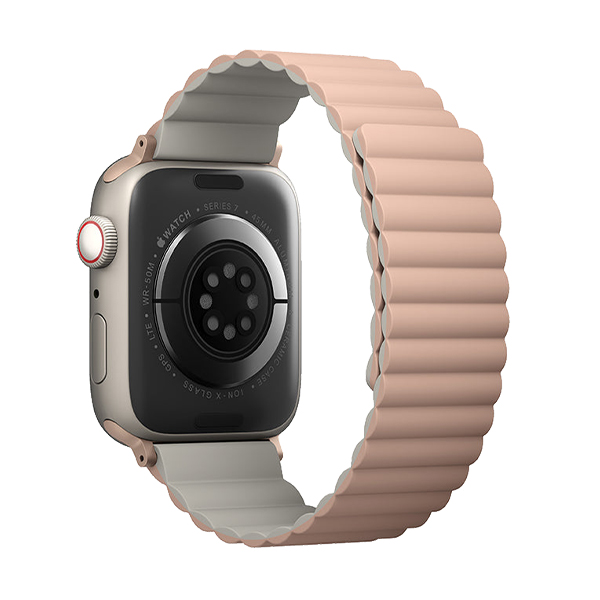 بند اپل‌واچ یونیک مدل Revix سایز 42/44/45/49 میلی‌متری Uniq Revix Pink/Beige Apple Watch 45mm Band