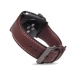 بند اس‌ال‌جی مدل D6 مناسب برای اپل واچ 38/40/41 میلی‌متری SLG D6 Italian Minerva Box Leather Strap Brown - Apple Watch 41mm