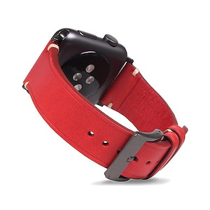 بند اس‌ال‌جی مدل D7 مناسب برای اپل واچ 38/40/41 میلی‌متری SLG D7 Italian Buttero Leather Strap Red - Apple Watch 41mm
