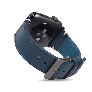 بند اس‌ال‌جی مدل D7 مناسب برای اپل واچ 38/40/41 میلی‌متری SLG D7 Italian Buttero Leather Strap Blue - Apple Watch 41mm