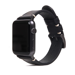 بند اس‌ال‌جی مدل D7 مناسب برای اپل واچ 38/40/41 میلی‌متری SLG D7 Italian Buttero Leather Strap Black - Apple Watch 41mm