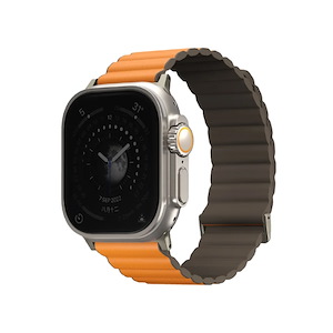 بند اپل‌واچ یونیک مدل Revix Permium Edition سایز 42/44/45/49 میلی‌متری Uniq Revix Premium Edition Saffron Orange/khaki Apple Watch 49mm Band