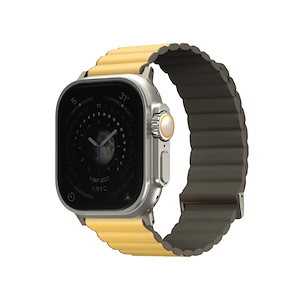 بند اپل‌واچ یونیک مدل Revix Permium Edition سایز 42/44/45/49 میلی‌متری Uniq Revix Premium Edition Canary Yellow/Ivory Apple Watch 49mm Band