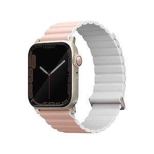 بند اپل‌واچ یونیک مدل Revix Permium Edition سایز 38/40/41 میلی‌متری Uniq Revix Premium Edition Blush Pink/White Apple Watch 41mm Band