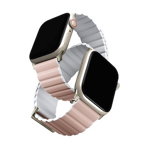 بند اپل‌واچ یونیک مدل Revix Permium Edition سایز 38/40/41 میلی‌متری Uniq Revix Premium Edition Blush Pink/White Apple Watch 41mm Band