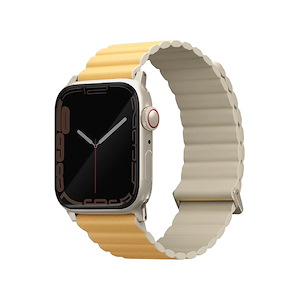 بند اپل‌واچ یونیک مدل Revix Permium Edition سایز 38/40/41 میلی‌متری Uniq Revix Premium Edition Canary Yellow/Ivory Apple Watch 41mm Band