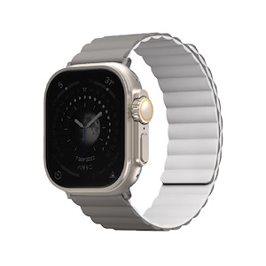 بند اپل‌واچ یونیک مدل Revix سایز 42/44/45/49 میلی‌متری Uniq Revix Ash Grey/Dove White Apple Watch 49mm Band