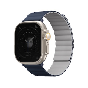 بند اپل‌واچ یونیک مدل Revix سایز 42/44/45/49 میلی‌متری Uniq Revix Storm Blue/Chalk Grey Apple Watch 49mm Band