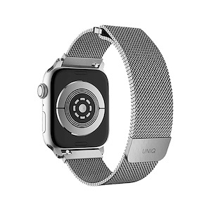 بند اپل‌واچ یونیک مدل Dante سایز 42/44/45/49 میلی‌متری Uniq Dante Silver Apple Watch 45mm Band