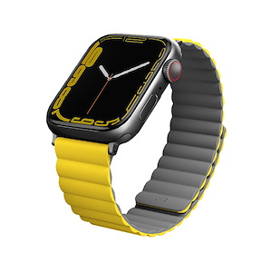 بند اپل‌واچ یونیک مدل Revix سایز 42/44/45/49 میلی‌متری Uniq Revix Yellow/Grey Apple Watch 45mm Band