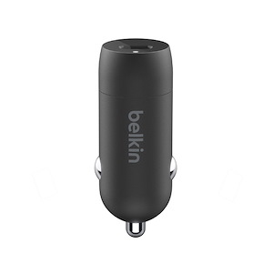 شارژر فندکی بلکین با کابل شارژ lightning Belkin USB-C Car Charger with lightning Cable