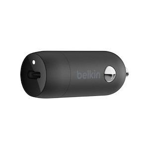 شارژر فندکی بلکین با کابل شارژ lightning Belkin USB-C Car Charger with lightning Cable