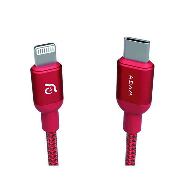 کابل آدام المنتس PeAk II USB-C to Lightning طول 1.2 متر ADAM elements PeAk II USB-C to Lightning Cable Red - 1.2m