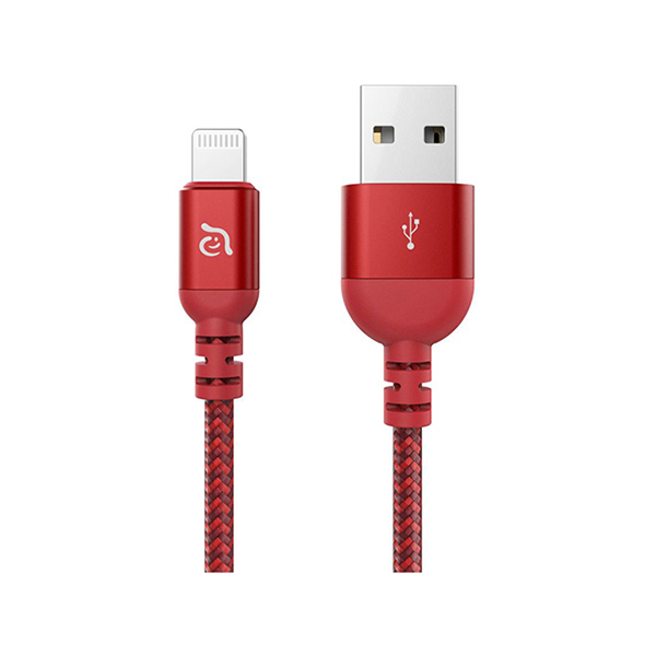 کابل آدام المنتس PeAk III USB to Lightning طول 1.2 متر ADAM elements PeAk III USB to Lightning Cable Red - 1.2m