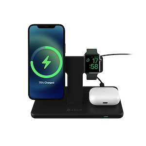 شارژر بی‌سیم آدام المنتس Omnia M3 Adam Elements Omnia M3 3-in1 Magnetic Charging Station Black