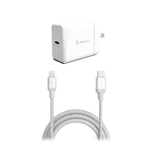 شارژر و کابل آدام المنتس Omnia F1 18W USB-C Adam Elements Omnia F1 PD USB-C 18W Fast Charge Kit White