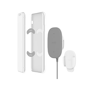 شارژر بی‌سیم موشی SnapTo Moshi SnapTo Magnetic Wireless Wall Charging Stand Gray