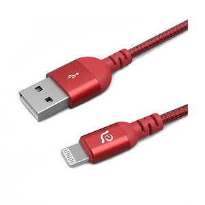 کابل آدام المنتس PeAk III USB to Lightning طول 1.2 متر ADAM elements PeAk III USB to Lightning Cable Red - 1.2m