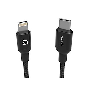 کابل USB-C به Lightning آدام المنتس مدل PeAk II طول 20 سانتی‌متر ADAM elements PeAk II USB-C to Lightning 20cm Black Cable