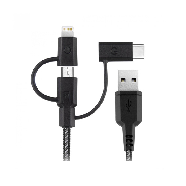 کابل انرجیا NyloTough 3-in-1 طول 1.5 متر Energea NyloTough 3-in-1 Cable Black - 1.5m