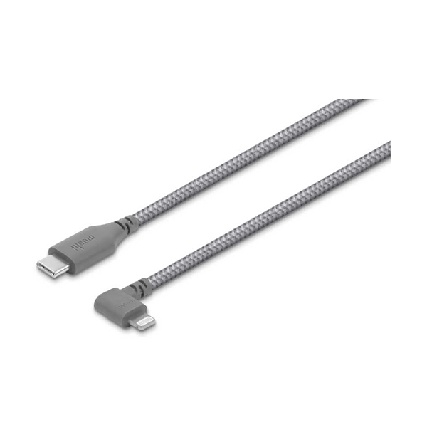 کابل USB-C به Lightning موشی مدل 90Degree طول 1.5 متر Moshi 90-Degree USB-C to Lightning 1.5m Titanium Gray Cable