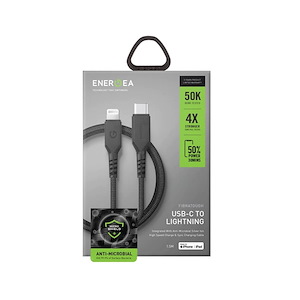 کابل انرجیا FibraTough USB-C to Lightning طول 3 متر Energea FibraTough USB-C to Lightning Cable Black - 3m