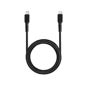 کابل انرجیا FibraTough Anti-Microbial USB-C to Lightning طول 1.5 متر Energea FibraTough Anti-Microbial USB-C to Lightning Cable Black - 1.5m