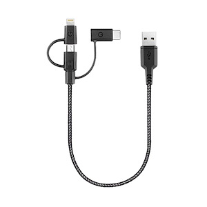 کابل انرجیا NyloTough 3-in-1 طول 1.5 متر Energea NyloTough 3-in-1 Cable Black - 1.5m