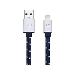 کابل USB به Lightning جاست موبایل مدل AluCable Flat Braided طول 1.2 متر Just Mobile AluCable Flat Braided USB to Lightning 1.2m Silver Cable