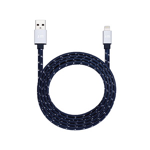 کابل USB به Lightning جاست موبایل مدل AluCable Flat Braided طول 1.2 متر Just Mobile AluCable Flat Braided USB to Lightning 1.2m Silver Cable